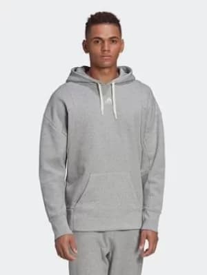 adidas Studio Lounge Fleece Hoodie, Grey Size M Men