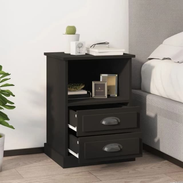 VIDAXL Bedside Cabinets 2 pcs Black 43x36x60cm Vidaxl 8720845792213