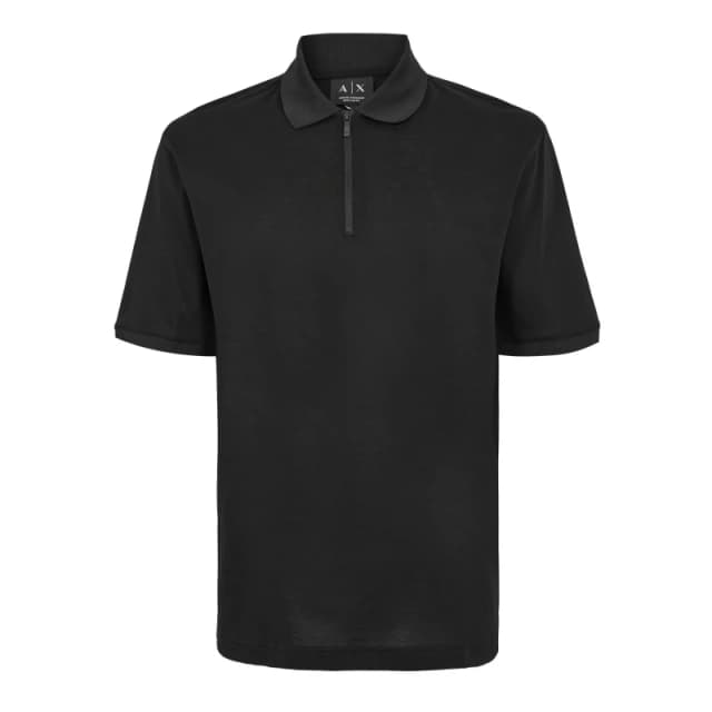 Armani Exchange Mens Short Sleeve Polo Shirt Short Sleeve Polos S Black 54175503350