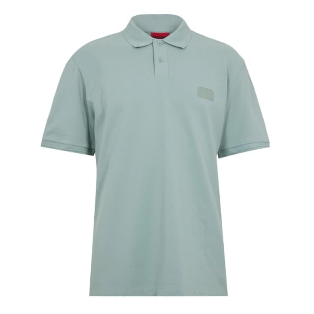 Hugo Mens Delastolo Red Cotton Short Sleeve Polo Shirt Pastel Green male L