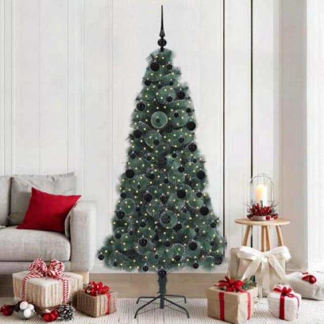 Vidaxl Artificial Pre-Lit Christmas Tree With Ball Set Green 210 Cm
