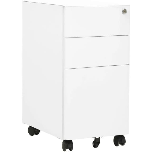 VIDAXL Mobile File Cabinet White 30x45x59cm Steel Vidaxl 8720286564134