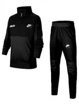 Boys, Nike Older Air Tracksuit, Black Size M 10-12 Years