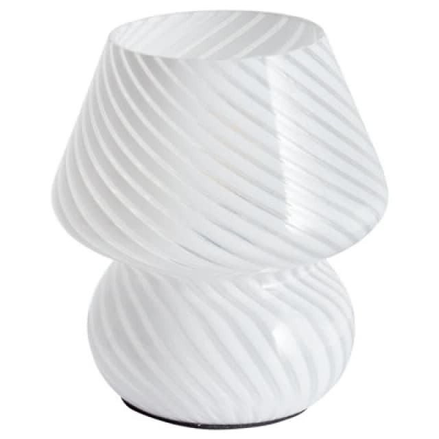 Beliani Table Lamp Lobo Glass White