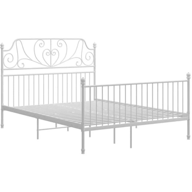 VIDAXL Vidaxl - Bed Frame with Headboard without Mattress White 140x200cm Metal 8720286195918