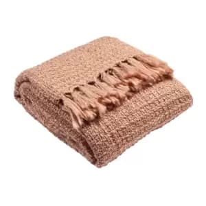 Boden Fringed Throw Blush