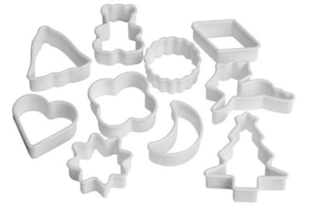 Premier Housewares Cookie Cutter 10Pc White Plastic Cutter Set White