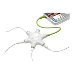 Belkin MixIt Color Range Rockstar Multi 5-Way Splitter for Headphone White