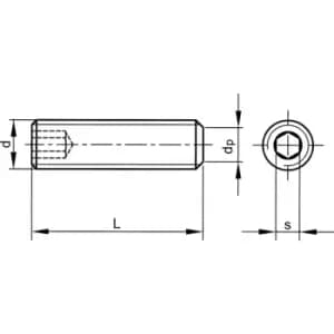 M10X40 Skt Set Screw Flat Point (GR-45H) (14.9)