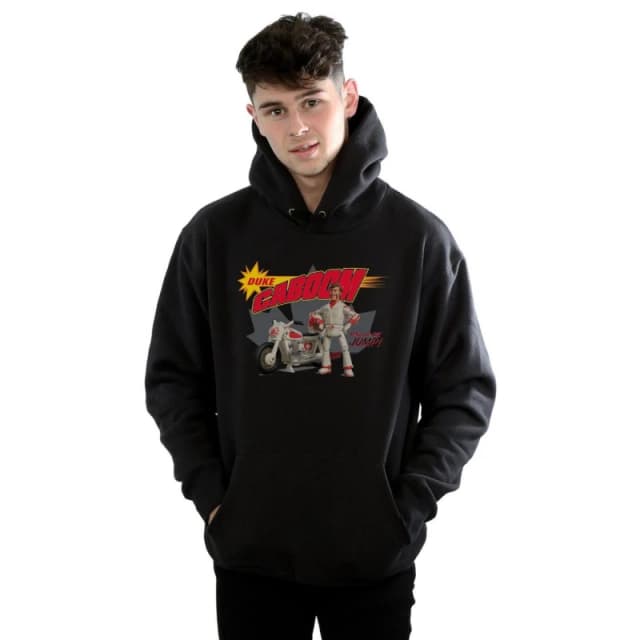 Disney Men Toy Story 4 Duke Caboom King Of The Jump Hoodie in Black Size: Small Black S Male 5059308533647