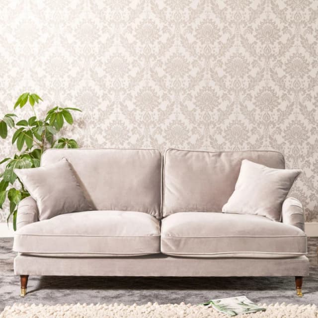 Artemis Home Mackenzie 3 Seat Sofa in Silver Silver Unisex