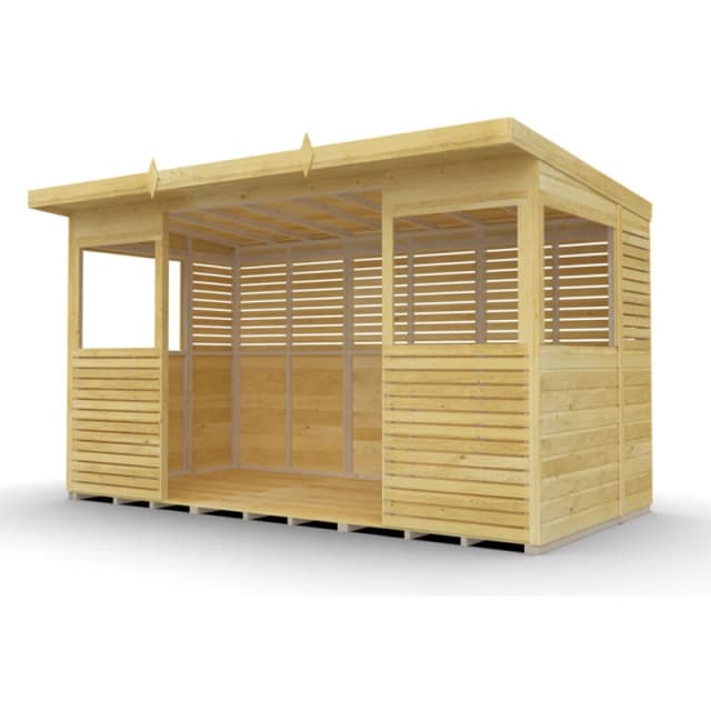 DIY Sheds 12 x 6 BBQ/Outdoor Kitchen Shelter, Brown 12X6PBBQFF