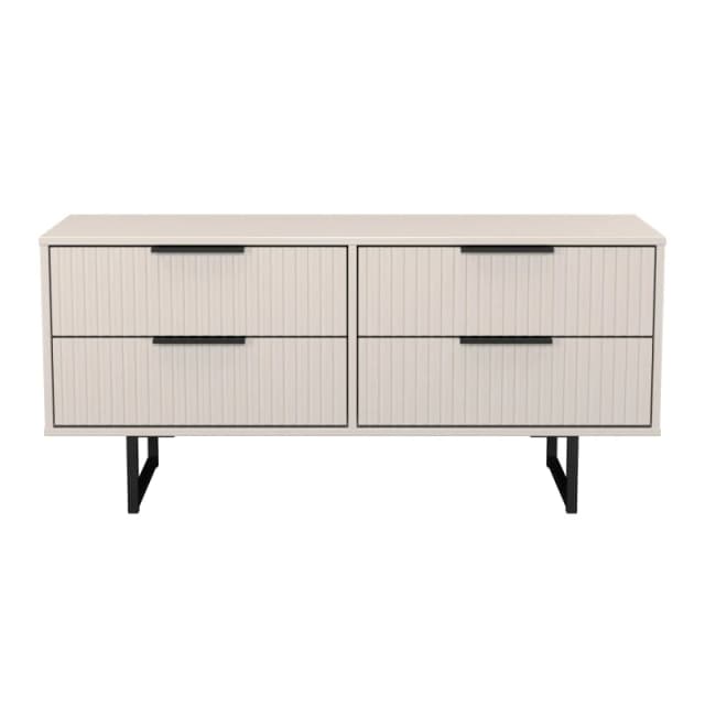 Ready Assembled 2 U Menai 4 Drawer Bedbox (Ready Assembled) in Taupe Size: Small Taupe Unisex Small
