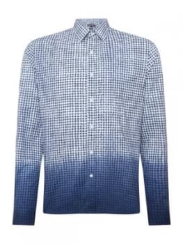Mens Michael Kors Dip Dye Check Blue
