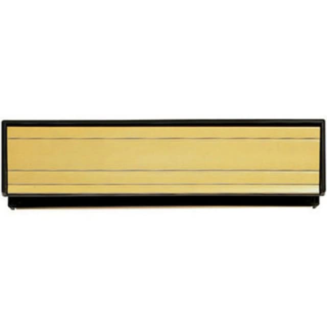 Loops All-in-One Sleeved Letterbox Plate 253 x 38 x 35 65mm Aperture Gold Aluminium Multi