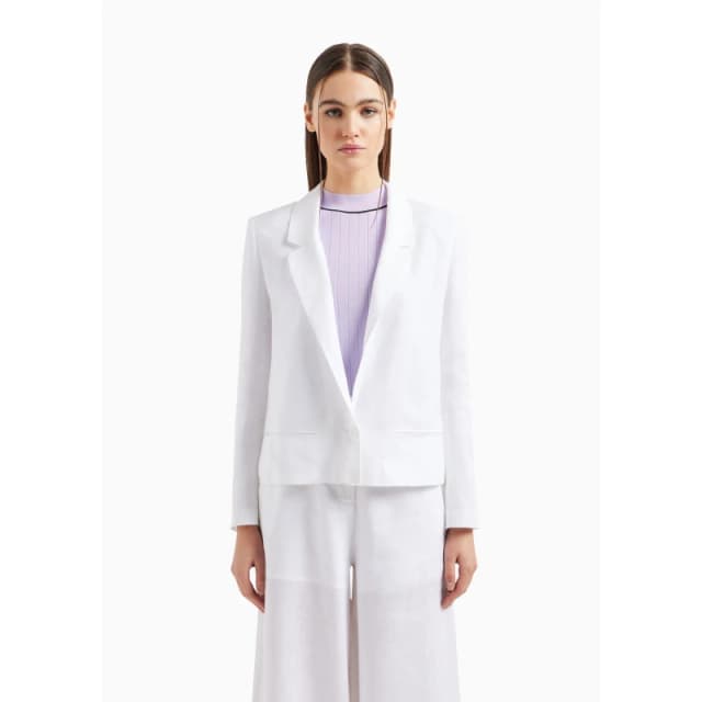 Armani Exchange Womens Tailored Blazer White 1100 female 10 (S)