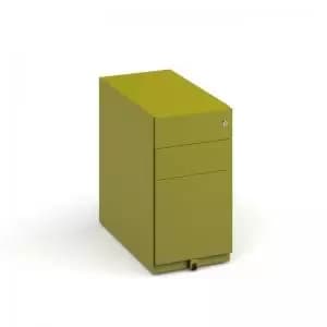 Bisley slimline steel pedestal 300mm wide - green