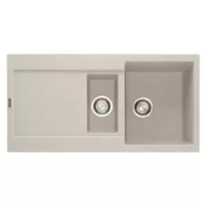 1.5 Bowl Inset Coffee Composite Kitchen Sink with Reversible Drainer -Franke Maris MRG 651