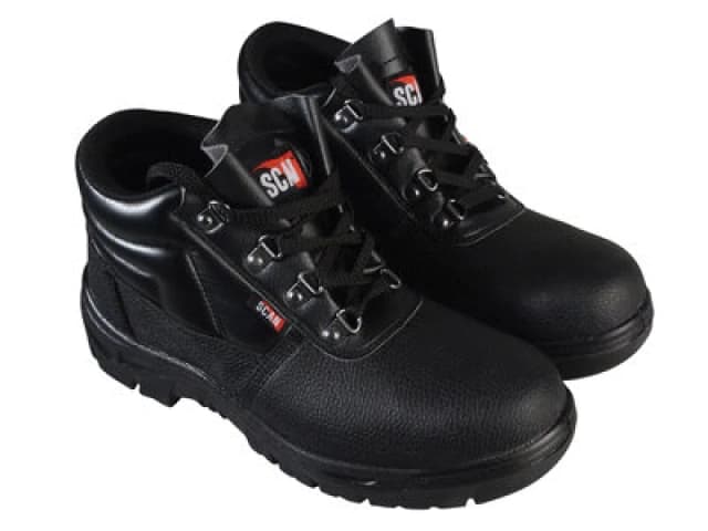 Scan Jc-B917 4 D-Ring Chukka Safety Boots Black UK 3 Eur 36 Scafwchuk3