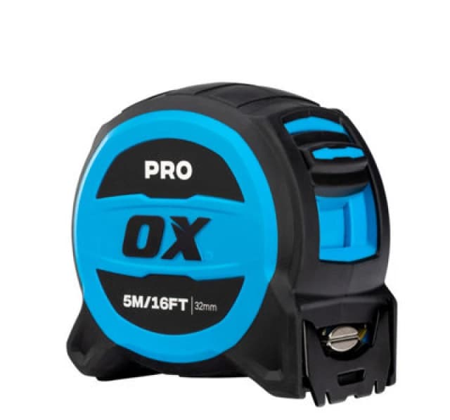 Ox Tools Ox Pro 5M/16ft Magnetic Dual Hook Tape Measure 32mm Wide Tuff Blade Ox-P506405