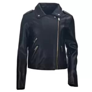 Firetrap Leather Jacket Infants - Black