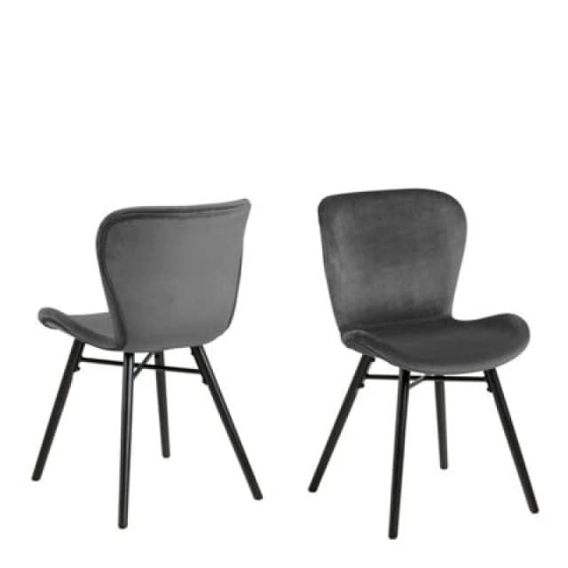 Furniture To Go Batilda Dining Chair In Dark Grey Set Of 2