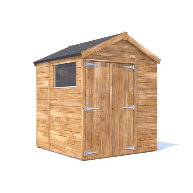 Dunster House Wooden Shed 1.8 X 1.8M (6' X 6') 15mm Walls Pressure Treated Outdoor Garden Storage Window Apex Overlord Modular