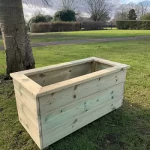 Hawthorn Rectangular Planter, Wood