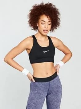 Nike Training Medium Control Swoosh Bra - Black