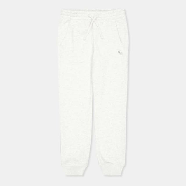 Abercrombie and Fitch Kids Closed Hem Fleece Joggers Light Grey GH3 male 9-10Y