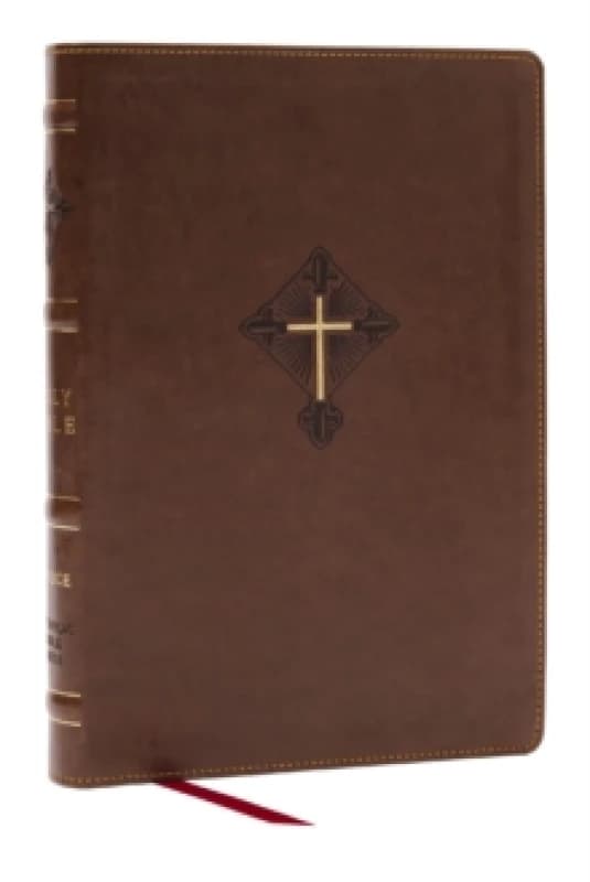 RSV2CE, Thinline Large Print Catholic Bible, Brown Leathersoft, Comfort Print Leather / fine binding