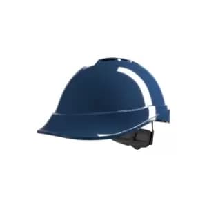 V-Gard 200 Vented Safety Helmet with Fas-Trac III Suspension and Sewn PVC Sweatband, Blue
