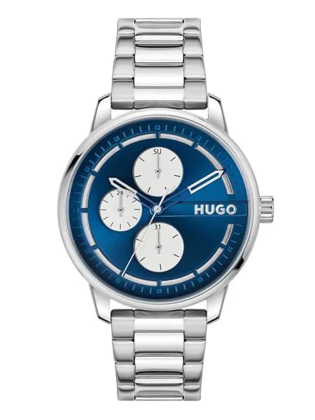 HUGO 1530386 Mens #Stamp (44mm) Blue Dial / Stainless Steel Watch
