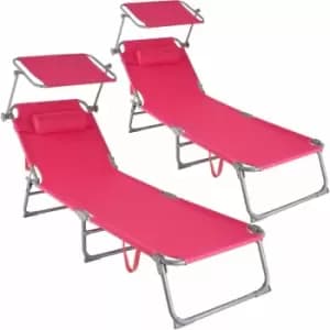 2 Chloe Sun Loungers - pink - pink