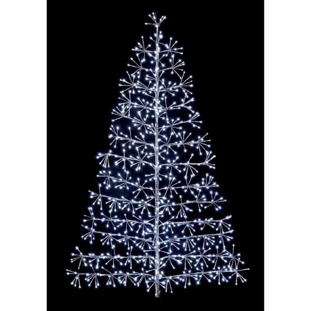 Premier Decorations Premier 496 LED Silver Tree Motif 1.2m Metal/Plastic