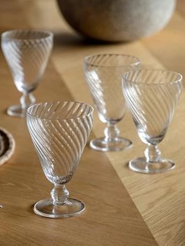 EDITE Set of 4 Vela Wine Glasses in Clear Transparent ONE SIZE