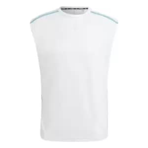 adidas Workout Base Tank Top Mens - White / Preloved Blue / Transp
