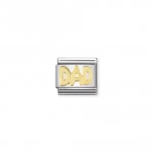 Nomination Composable Classic Writings 18K Gold Dad Link 030107/11