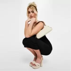 Missguided Textured Heeled Sandals - Cream