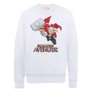 Marvel Avengers Assemble The Mighty Thor Sweatshirt - White - L