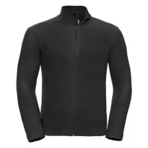 Russell Europe Mens Full Zip Anti-Pill Microfleece Top (XS) (Black)
