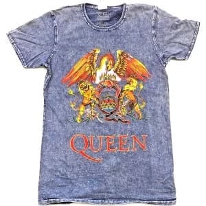 Queen - Classic Crest Unisex Large T-Shirt - Blue