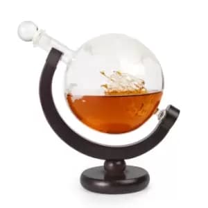 Globe Decanter with Wooden Stand M&W