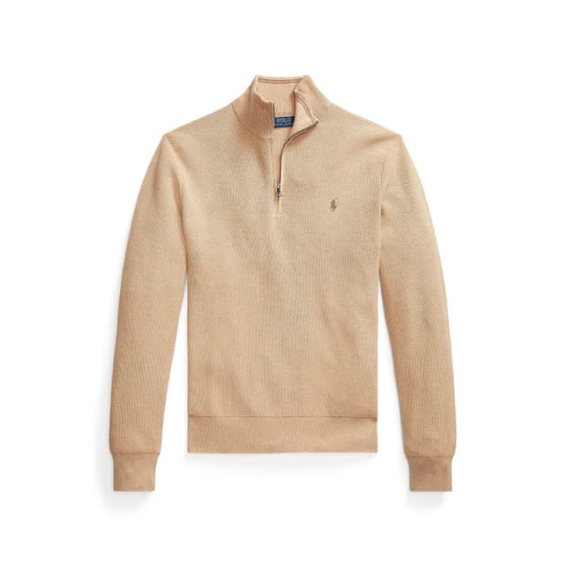 Polo Ralph Lauren Quarter-Zip Jumper Camel Melange male S