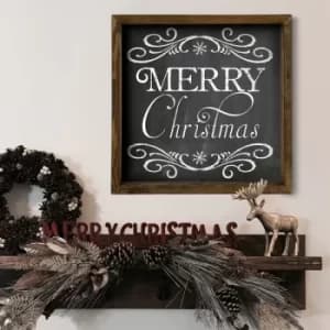 KZM374 Brown White Black Decorative Framed MDF Painting