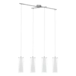 Pinto - 4 Light Ceiling Pendant Bar Polished Chrome, E27 - Eglo