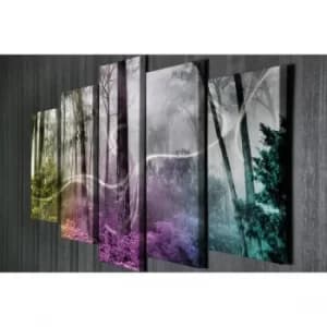 BC97 Multicolor Decorative Canvas Painting (5 Pieces)