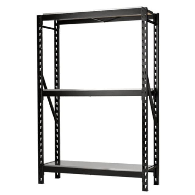 Bunker 14 Piece Modular 3 Tier Stainless Steel Shelf Racking Unit 27920 Colour: Black