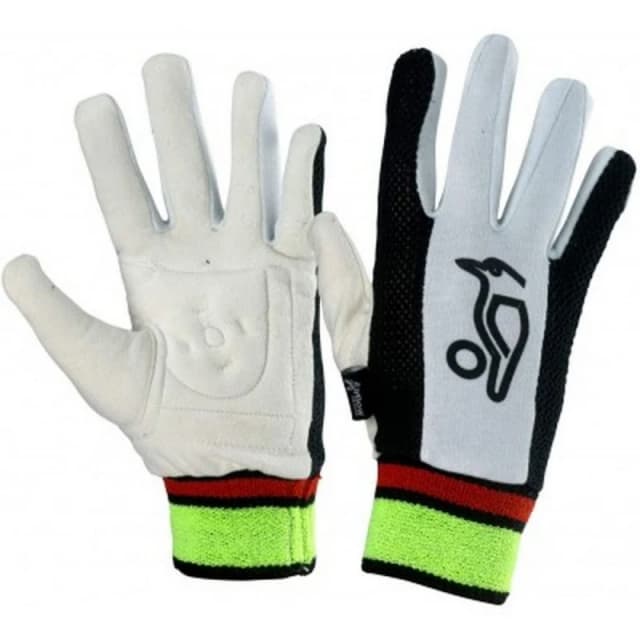 Kookaburra Padded Chamois Wicket Keeping Inner Gloves in White White Unisex One Size