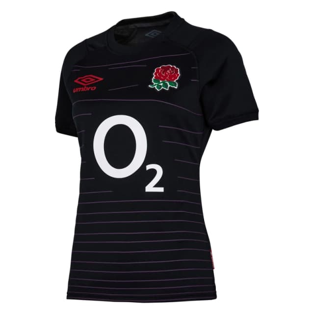 Umbro England Rugby Away Replica Shirt 2022 Womens - Black 8